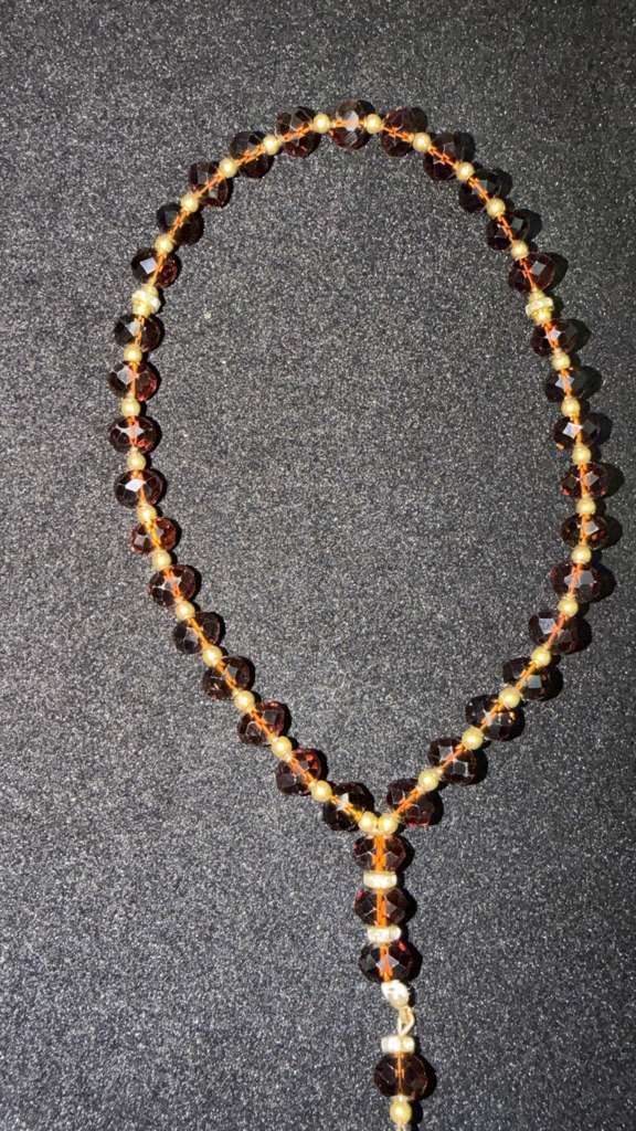 Amber Brown Crystal Beads, 9 mm