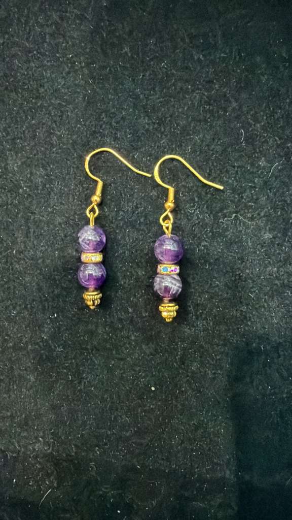 Amethyst in 18K gold plated silver