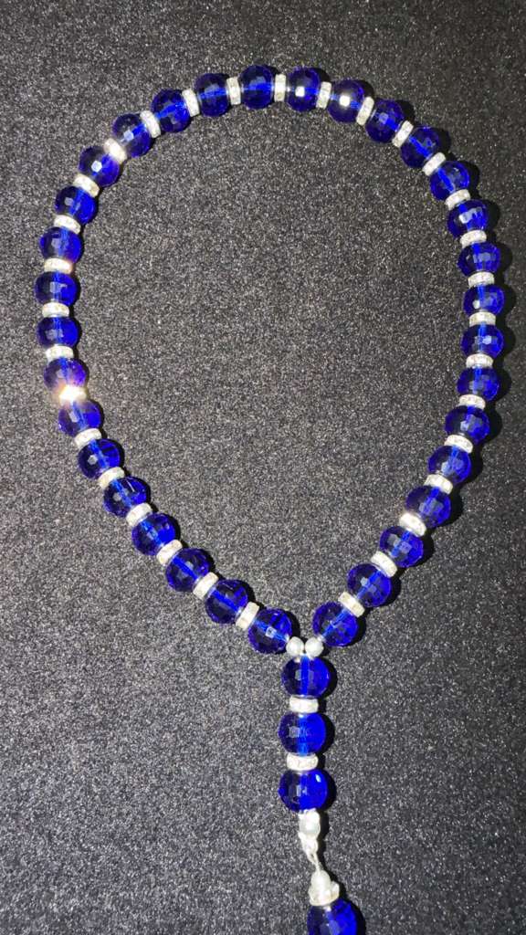 Blue Crystal Glass Beads, 10 mm