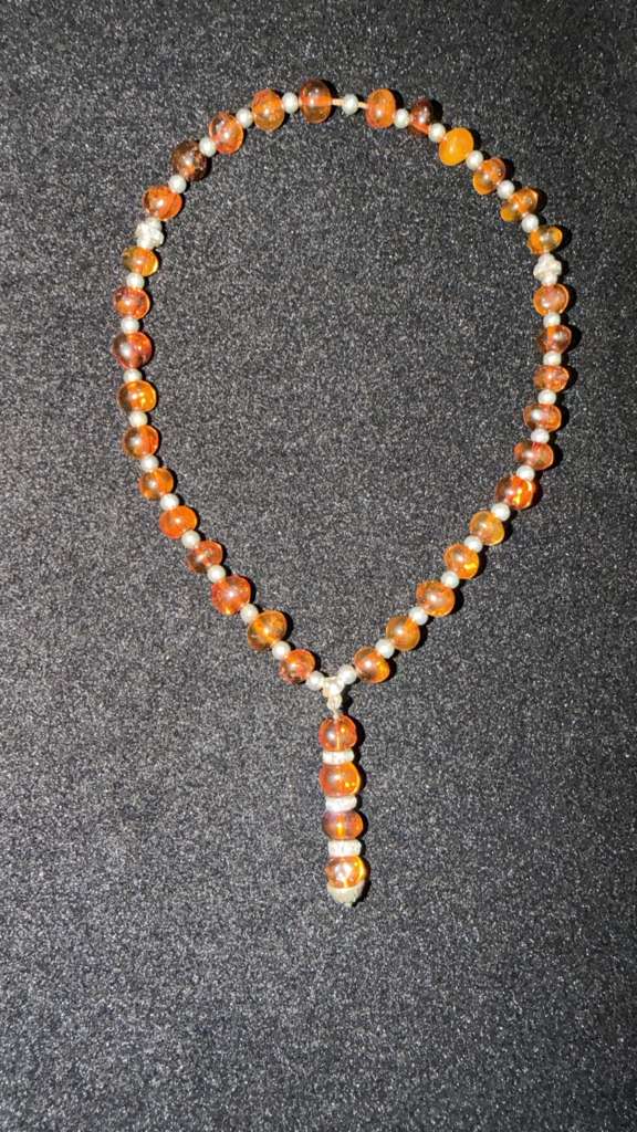 Genuine Baltic Amber 6-8 mm with silver