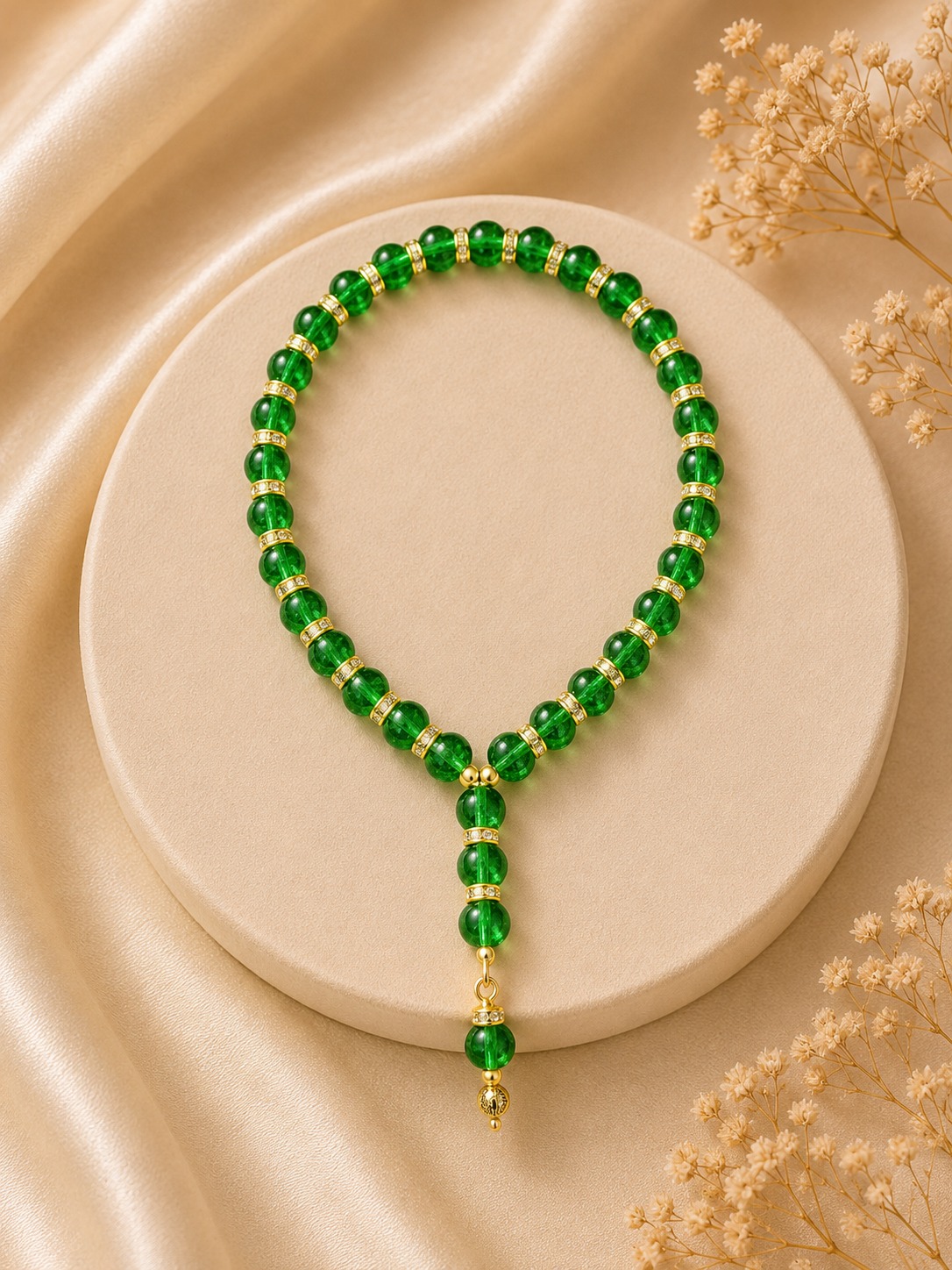 Green Crystal Beads