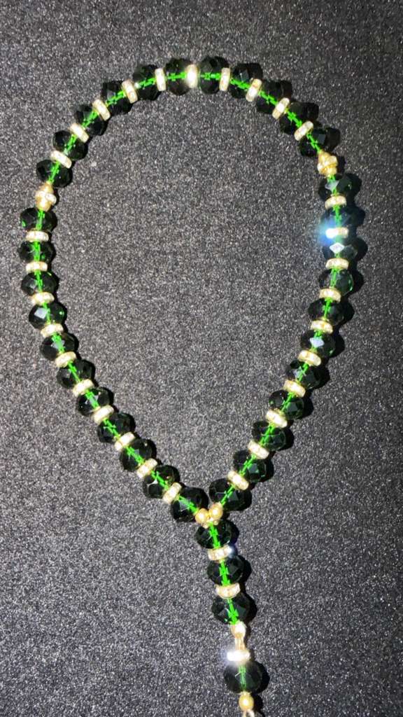 Green Crystal Glass Beads, 9 mm