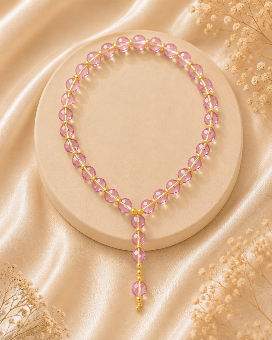 Pink Crystal Glass, 10 mm