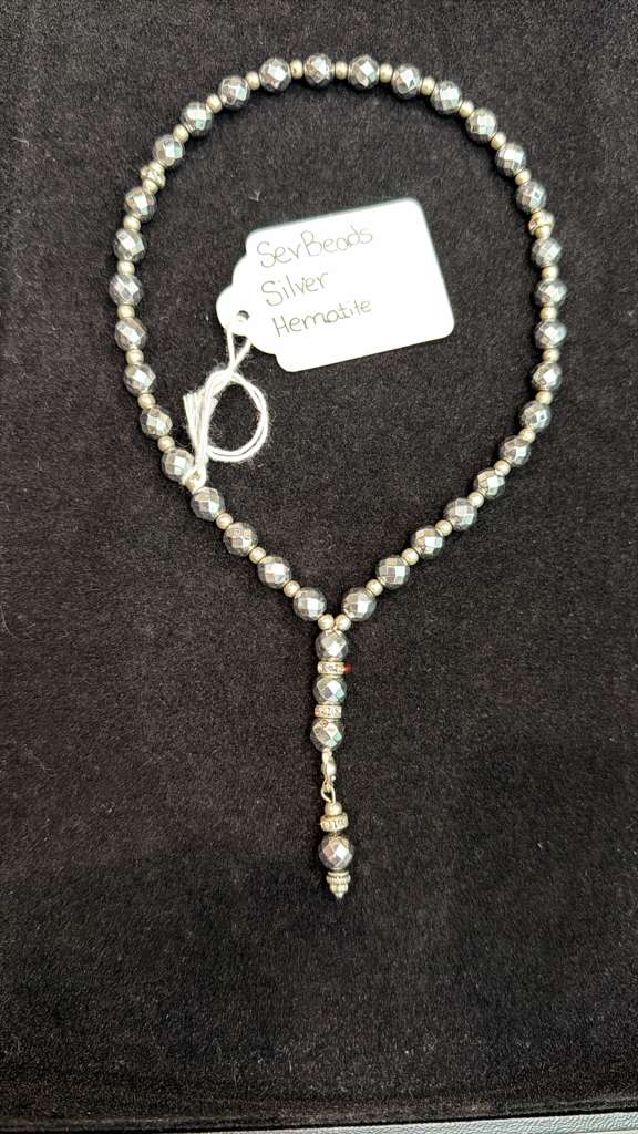 Silver Hematite, 8 mm