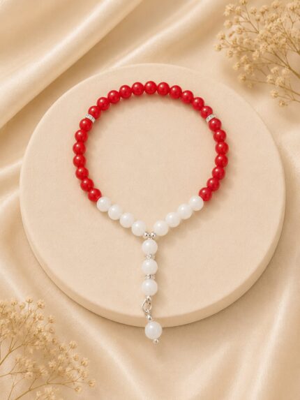 White and Red Jade, 8 mm