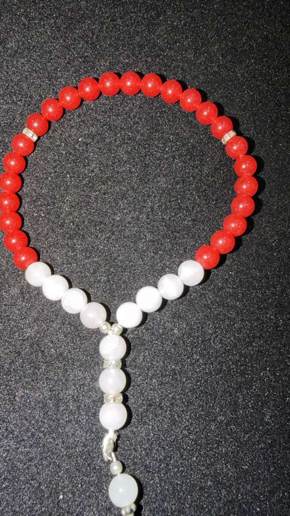 White and Red Jade, 8 mm